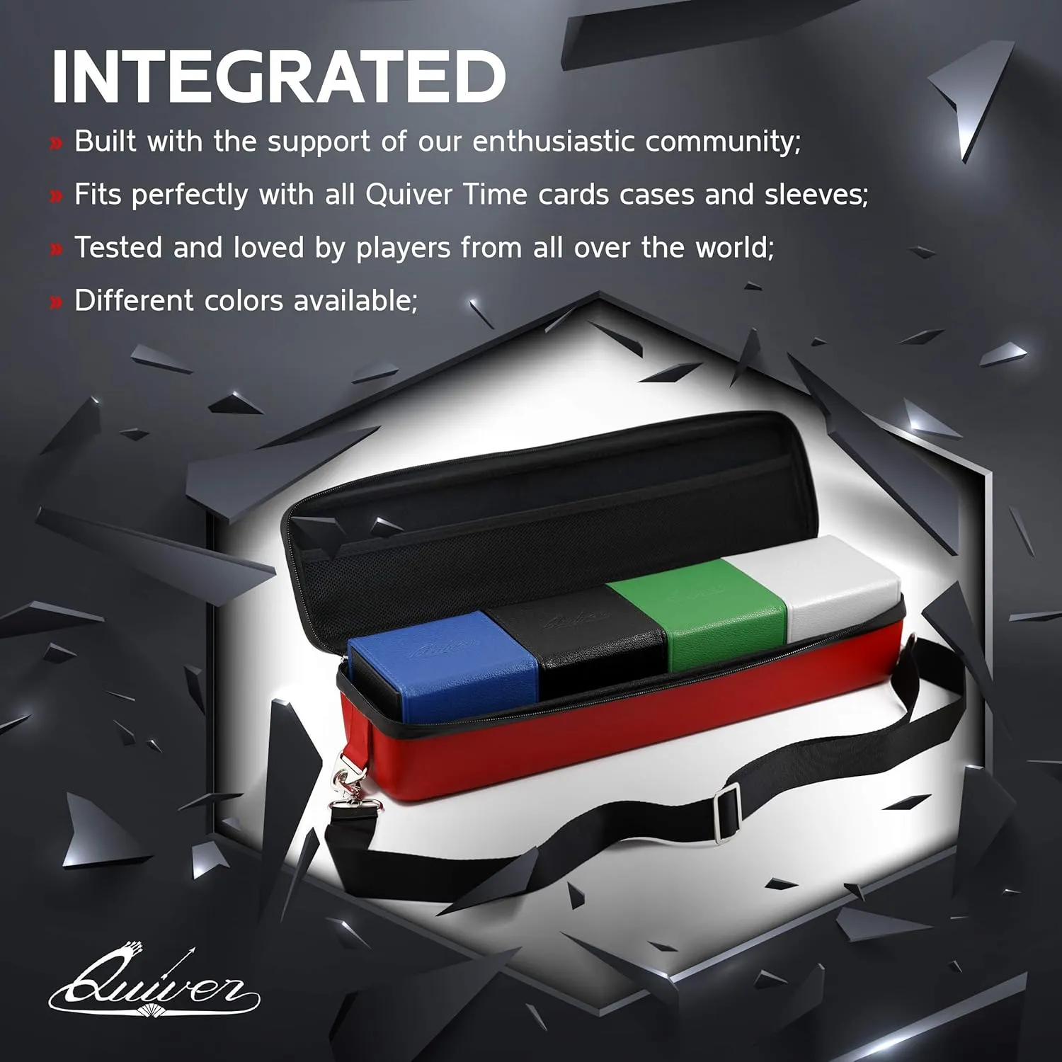 Quiver Time White Citadel Deck Block for Magic: the Gathering Cards - 100  TCG Card Deckbox, Commander MTG Deck Box for Cards, Dice & Tokens, Custom Divider, Magnetic Closure
