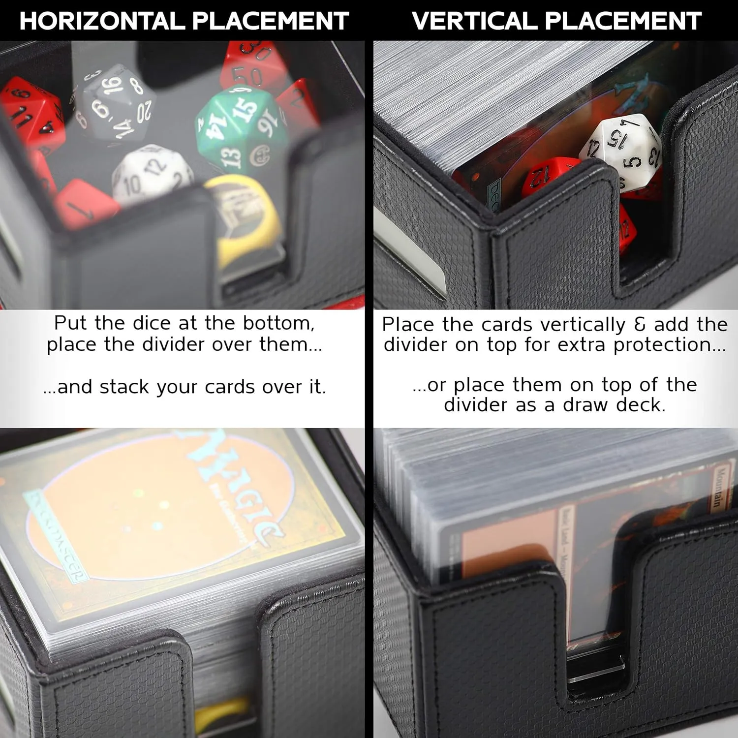 Quiver Time White Citadel Deck Block for Magic: the Gathering Cards - 100  TCG Card Deckbox, Commander MTG Deck Box for Cards, Dice & Tokens, Custom Divider, Magnetic Closure