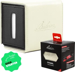 Quiver Time White Citadel Deck Block for Magic: the Gathering Cards - 100  TCG Card Deckbox, Commander MTG Deck Box for Cards, Dice & Tokens, Custom Divider, Magnetic Closure