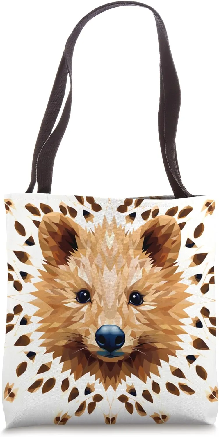 Quokka Lovers Pattern Symmetrical Animal Art Design Tote Bag