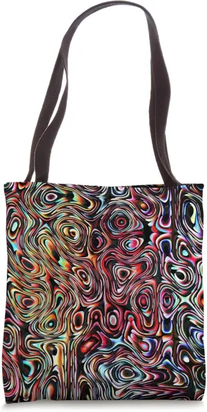 "Virtual Dream" - Dazzling Abstract Fluid Art Pattern Design Tote Bag