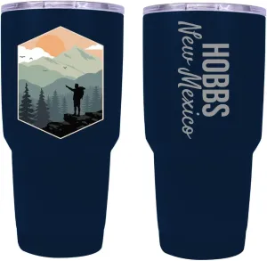 R and R Imports Hobbs New Mexico Souvenir 24 Oz Insulated Stainless Steel Tumbler Navy