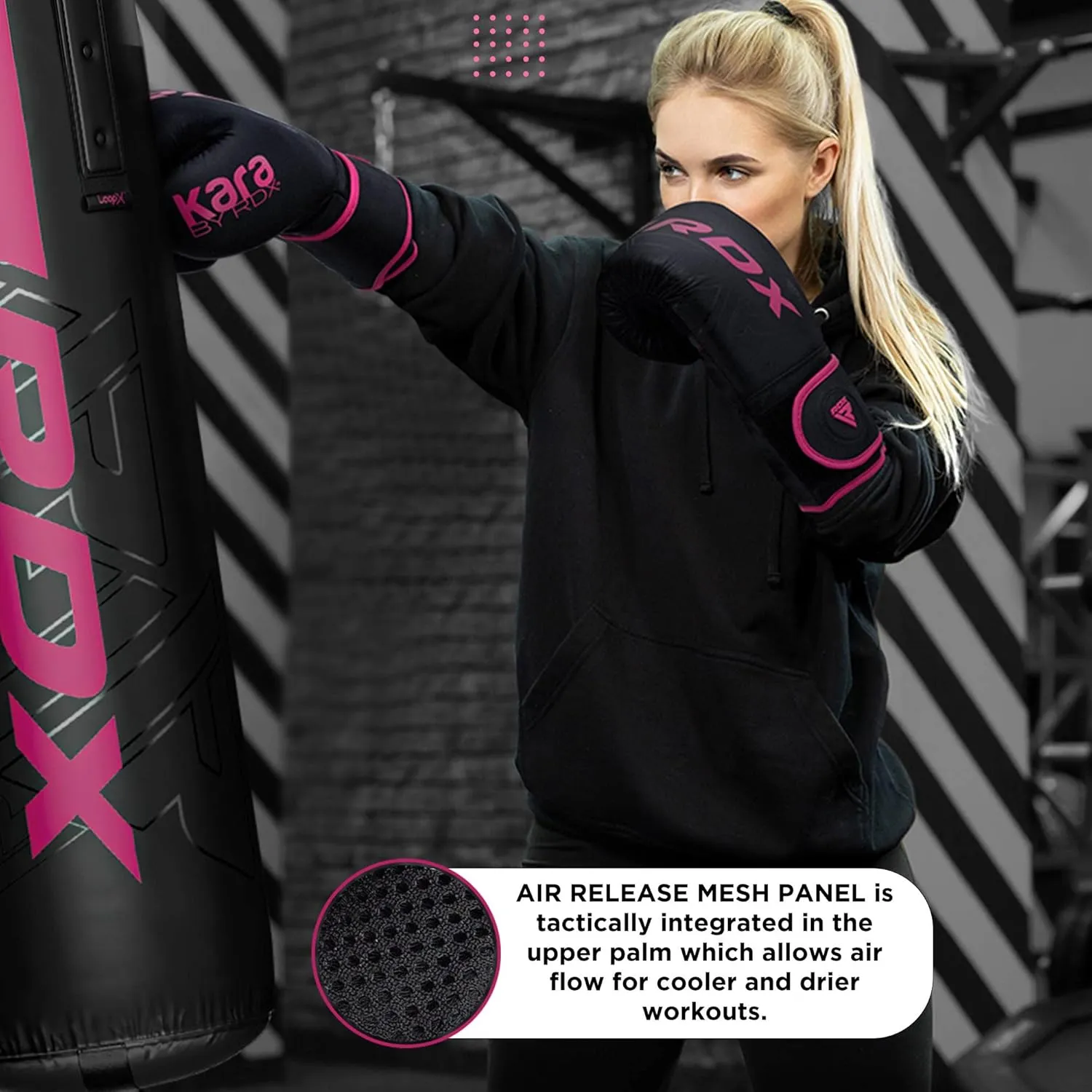 RDX Women Boxing Gloves, Pro Training Sparring, Maya Hide Leather, Muay Thai MMA Kickboxing, Adult, Heavy Punching Bag Focus Mitts Pads Workout, Ventilated Palm, Multi Layered, 8 10 12 14 16 Oz