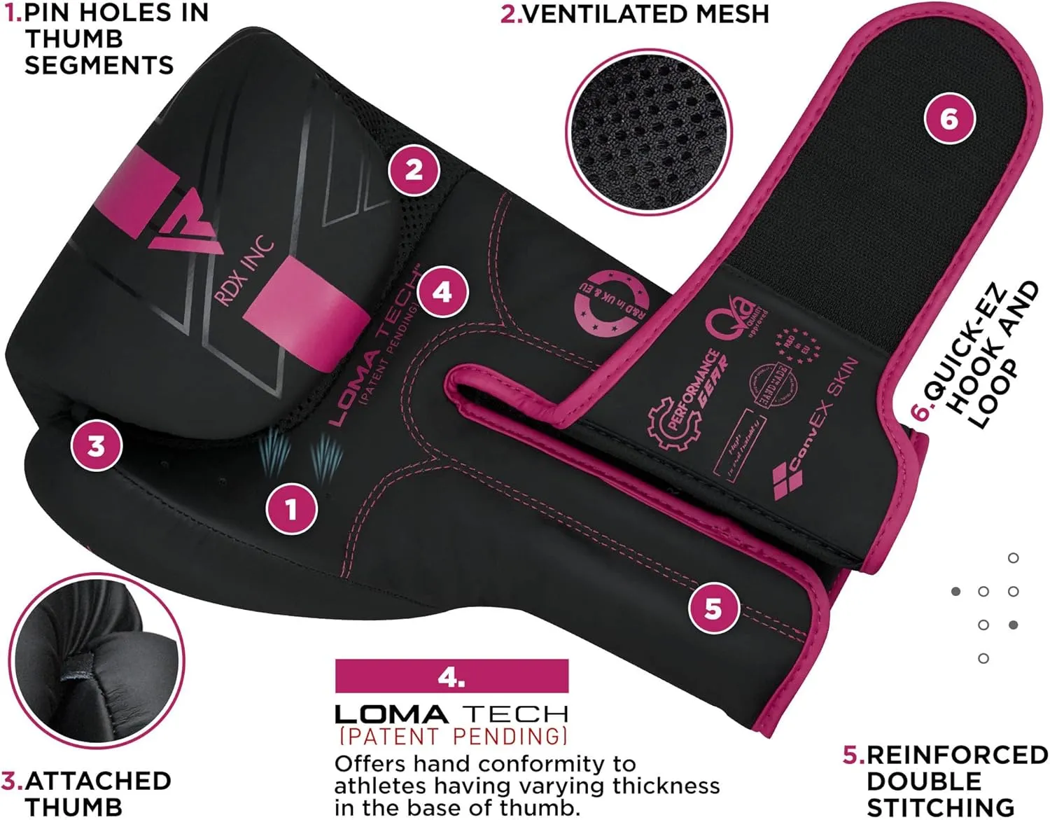RDX Women Boxing Gloves, Pro Training Sparring, Maya Hide Leather, Muay Thai MMA Kickboxing, Adult, Heavy Punching Bag Focus Mitts Pads Workout, Ventilated Palm, Multi Layered, 8 10 12 14 16 Oz