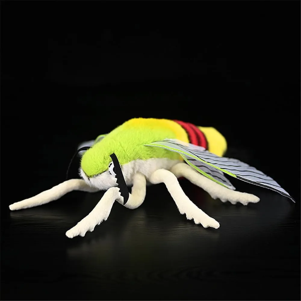 Realistic Coffee Hawk Moth Plush Stuffed Animal – Ultra-Soft Premium Fabric, Lifelike Insect Design