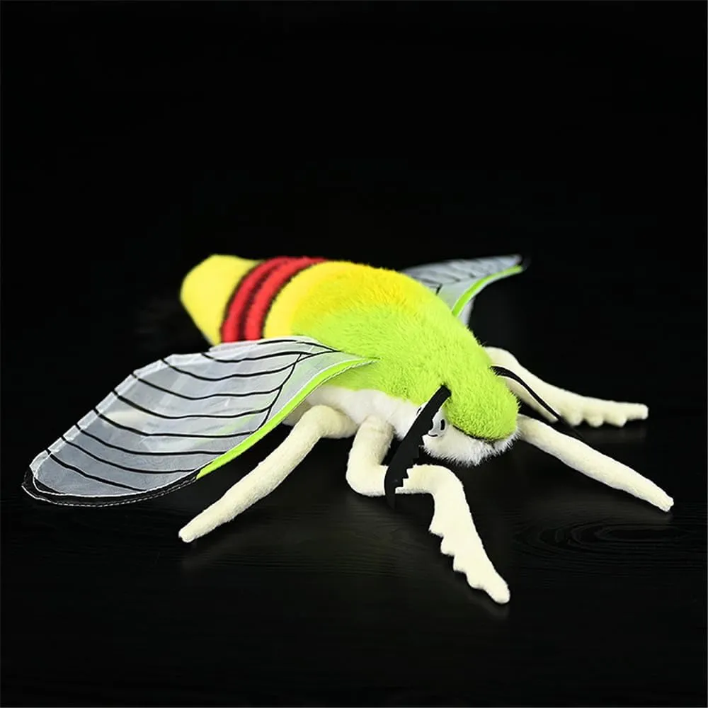 Realistic Coffee Hawk Moth Plush Stuffed Animal – Ultra-Soft Premium Fabric, Lifelike Insect Design