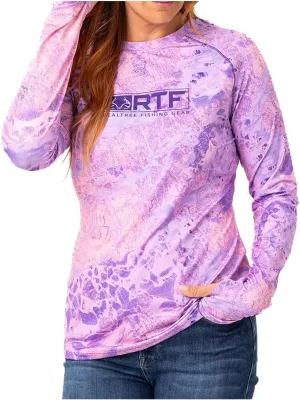 Realtree Women's Fishing Camo Sun Shirts and Hoodies Long Sleeve for Fishing, Running and Hiking