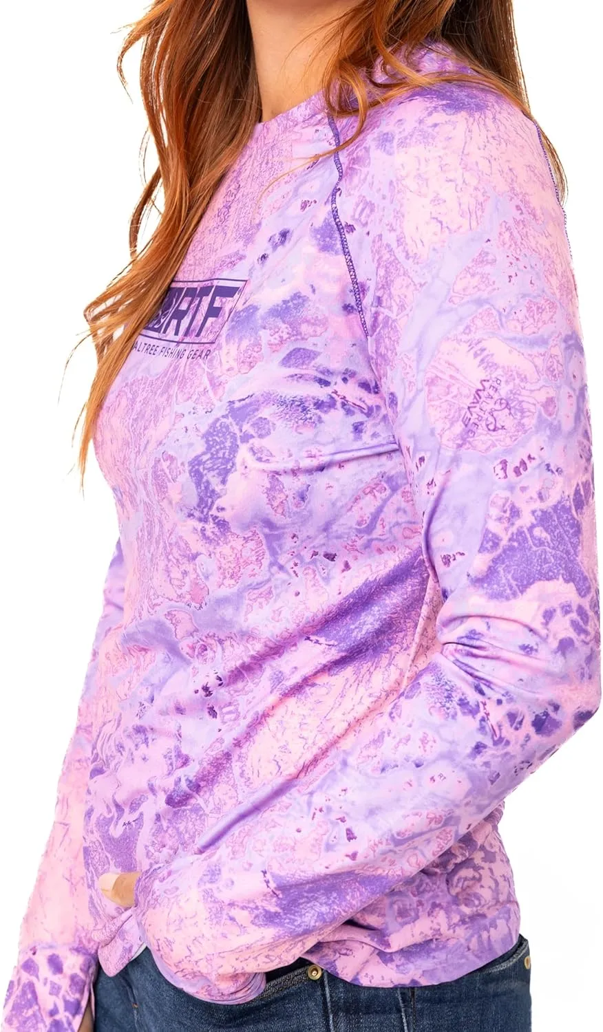 Realtree Women's Fishing Camo Sun Shirts and Hoodies Long Sleeve for Fishing, Running and Hiking