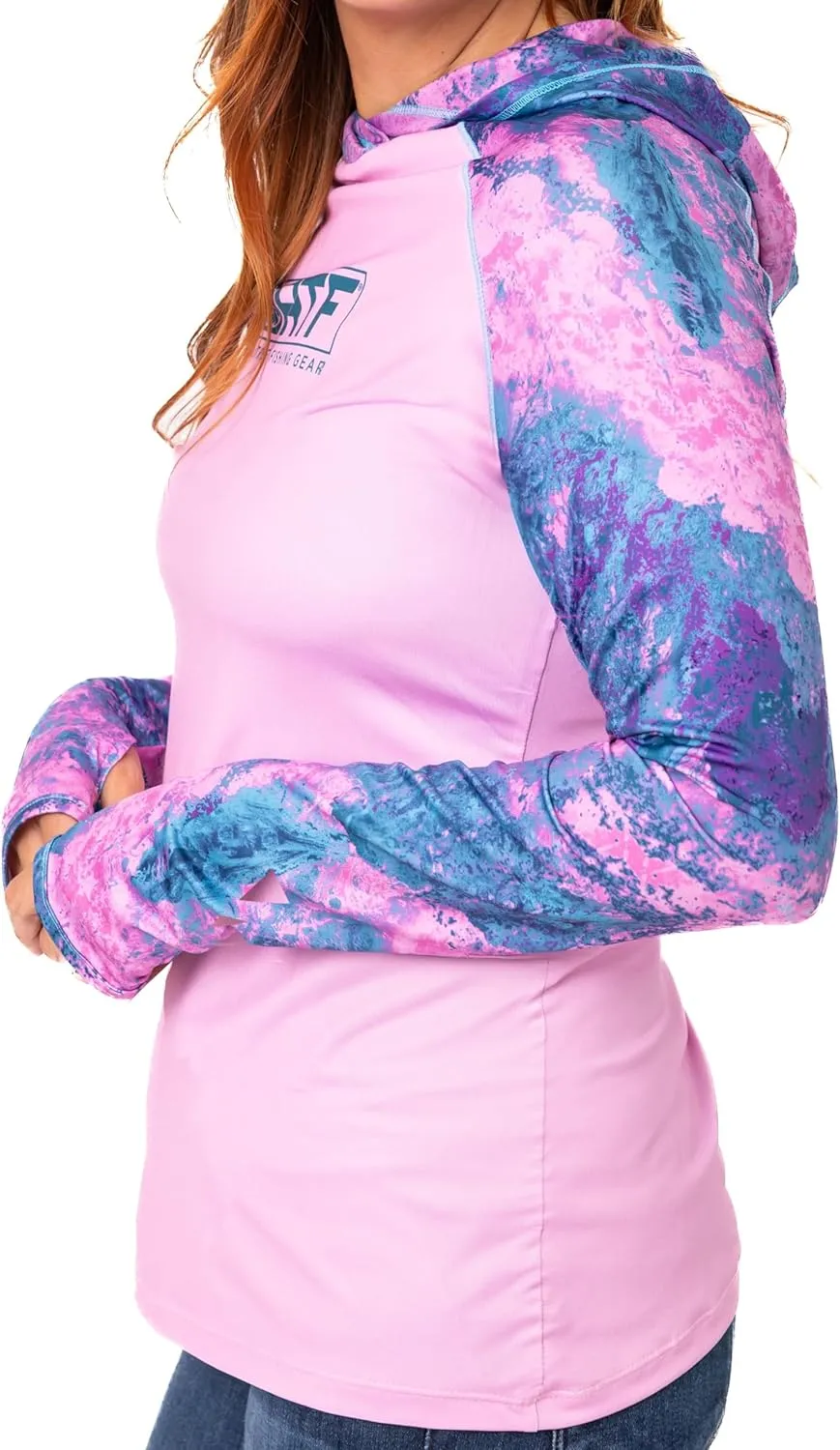 Realtree Women's Fishing Camo Sun Shirts and Hoodies Long Sleeve for Fishing, Running and Hiking