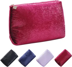 Red Makeup Organizer Bag for Purse，Cosmetic Travel Bag for Women, Make Up Pouch for Travelling
