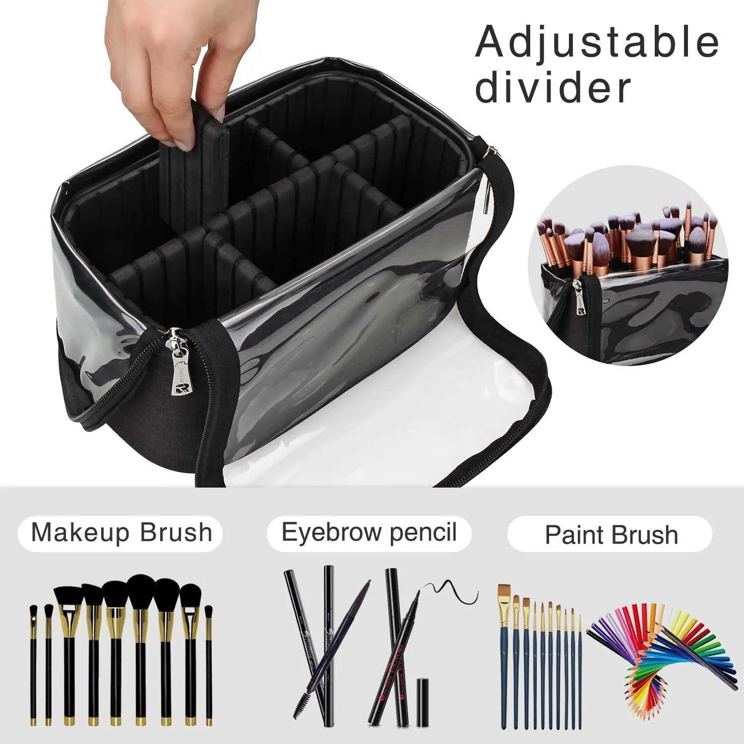 Relavel Rolling Makeup Case with Wheels, Extra Large Travel Makeup Box Organizer