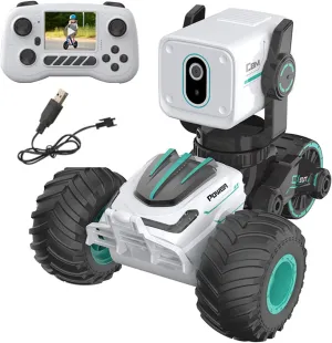 Remote Control Car Toys,RC Car with Camera,720P Live Camera RC Car - Kids Offroad Truck - Photo Video Toy Car,Boys Birthday Gift, Gift，White