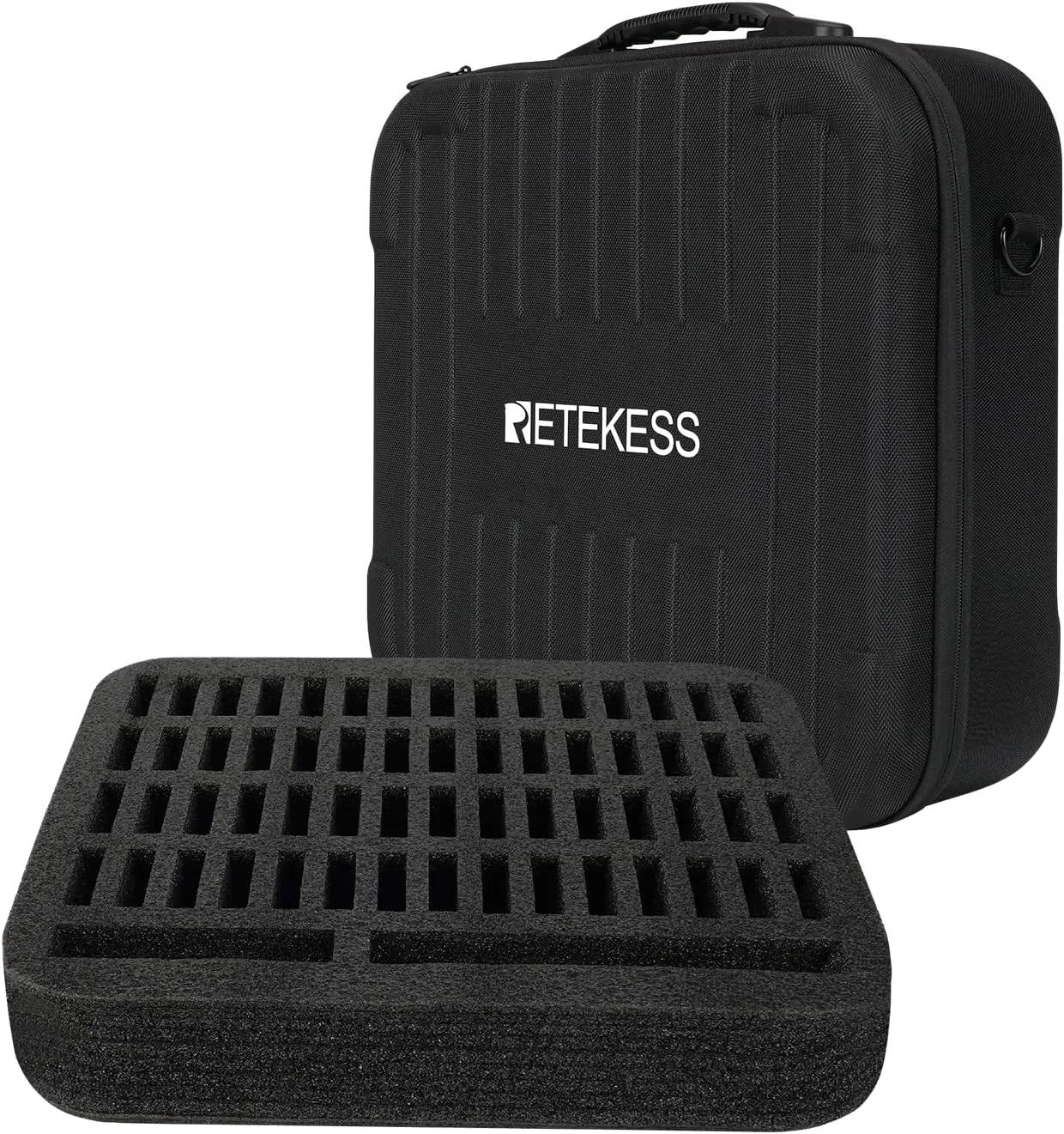 Retekess TT018 Carry Case for T130 Tour Guide System, Portable 60 Slot Handbag Suitable for TT101, TT110 Translation System for Church School Conference