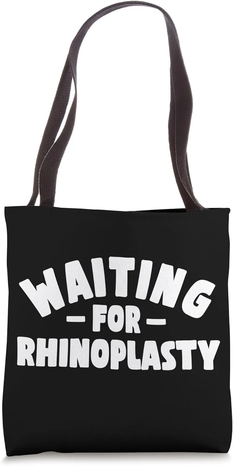 Rhinoplasty Surgery Patient Cosmetic Nasal Recovery Nose Job Tote Bag