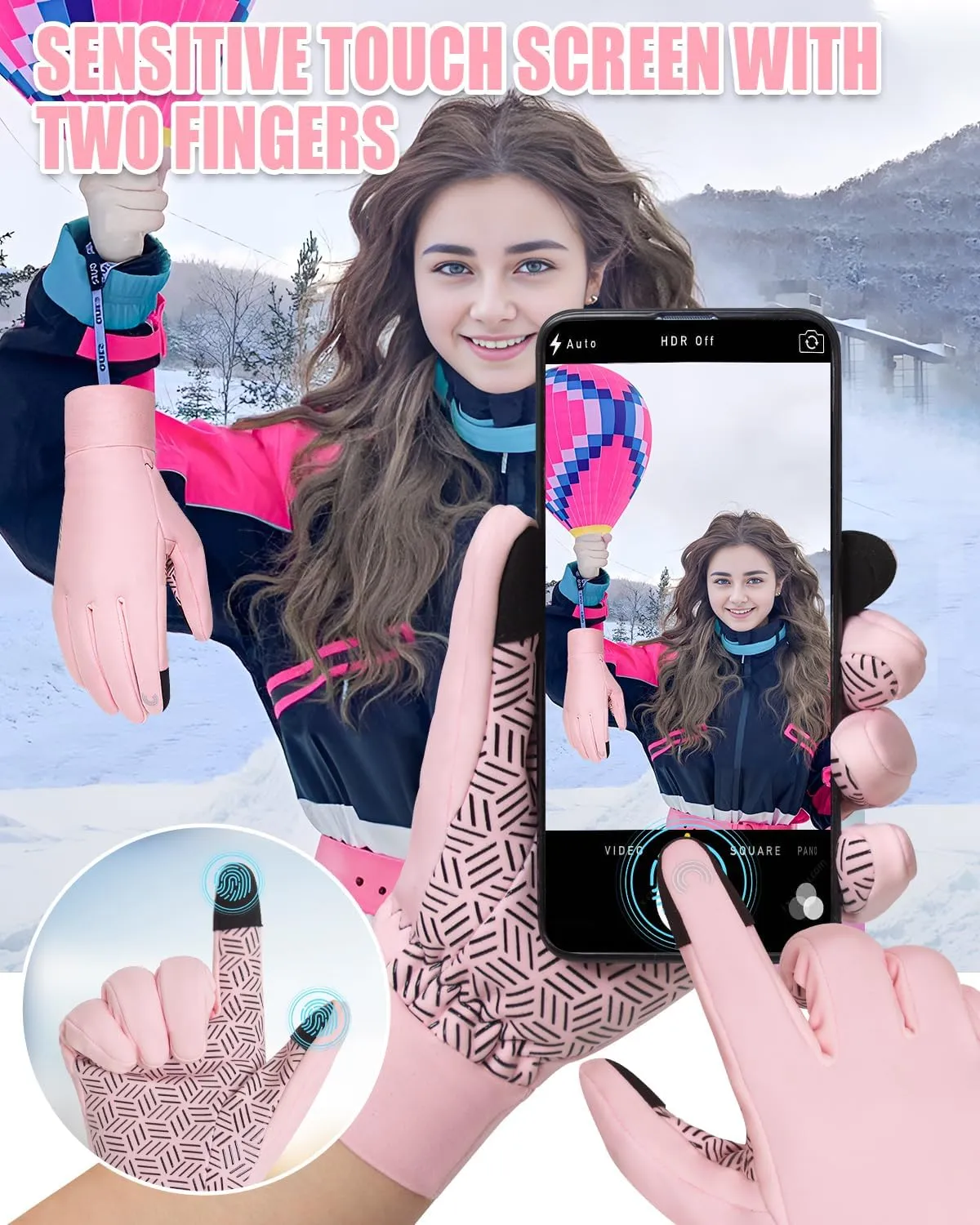 RIGWARL Gloves for Cool&Cold Weather Waterproof, Winter Gloves for Men Women Touch Screen