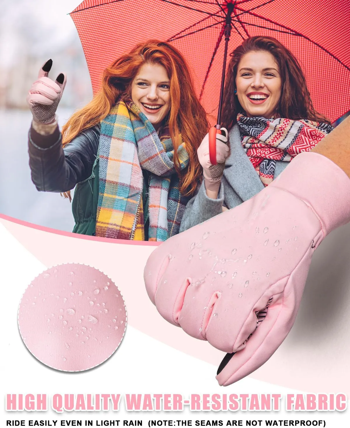 RIGWARL Gloves for Cool&Cold Weather Waterproof, Winter Gloves for Men Women Touch Screen