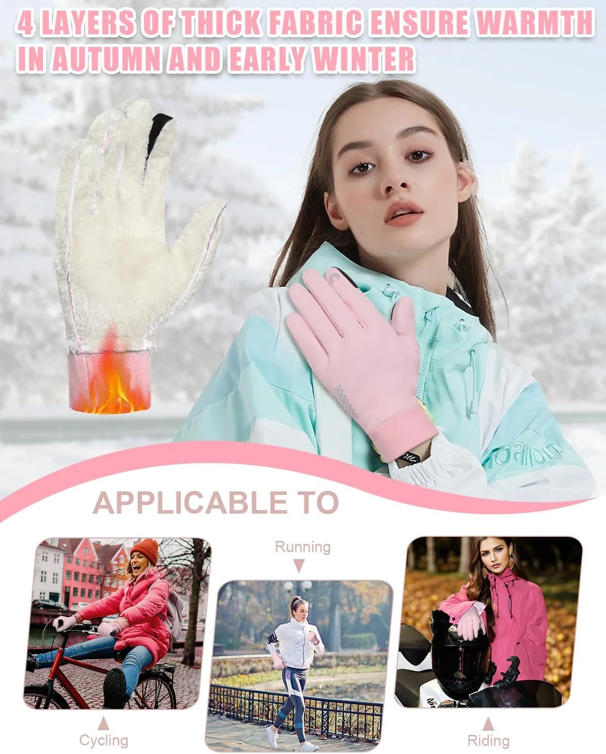 RIGWARL Gloves for Cool&Cold Weather Waterproof, Winter Gloves for Men Women Touch Screen