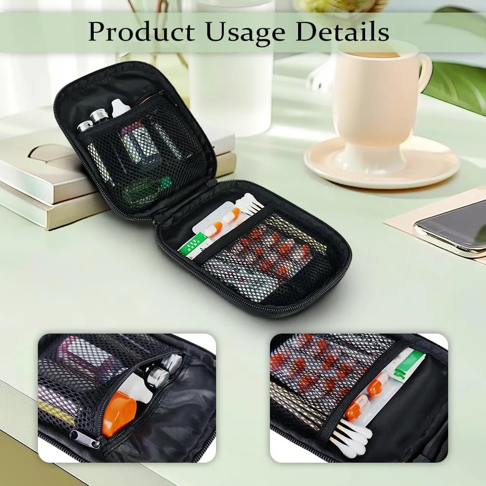 Rnyleeg Travel First Aid Kit Bag for Kids Small First Aid Kit Bag Empty for Home Outdoor Car,Floral Chicken Rooster Print Portable First Aid Kit Bag