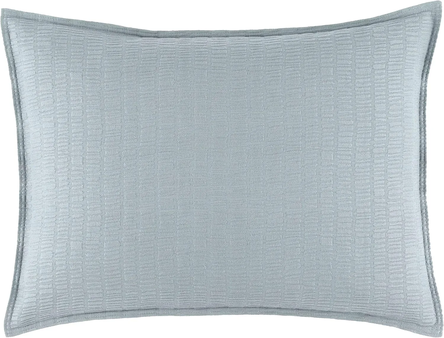 Roark Pewter Blue Matelasse Pillow Sham, Standard Size, Blue Graphic Pattern