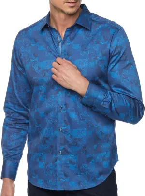 Robert Graham Men's Tourneau Long Sleeve Woven Button Down Shirt