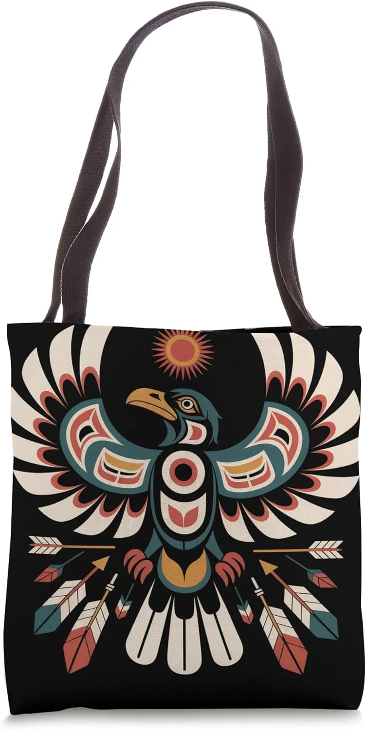 Robin Indigenous Indian Tribal Art Native American Tote Bag