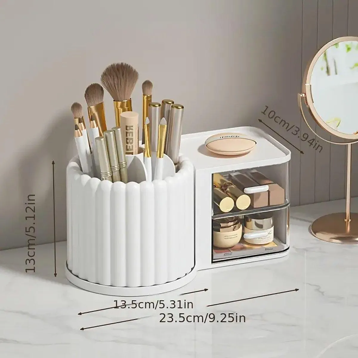 Rotating Cosmetic Pen Holder Dustproof Waterproof Storage Box Sanitary Organizer
