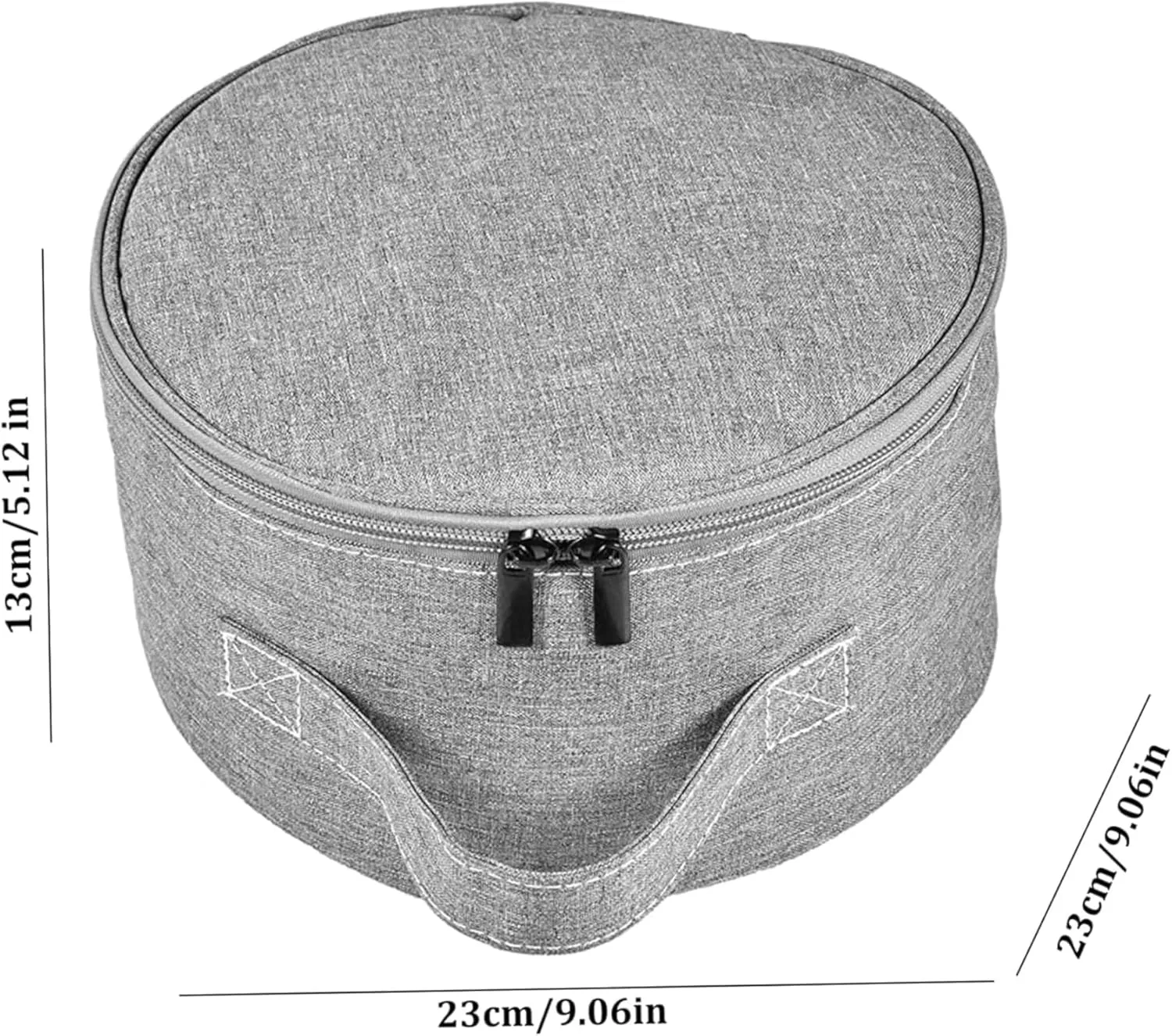 Round Waterproof Beach Storage Bag,Portable Fan Storage Bag Folding Telescopic Fan Hand Bag Case for P9/ P9S/ P10/ P11/ Q7/ N97/N98 Travel Camping 9x5.12inch (Black)