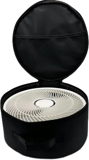Round Waterproof Beach Storage Bag,Portable Fan Storage Bag Folding Telescopic Fan Hand Bag Case for P9/ P9S/ P10/ P11/ Q7/ N97/N98 Travel Camping 9x5.12inch (Black)