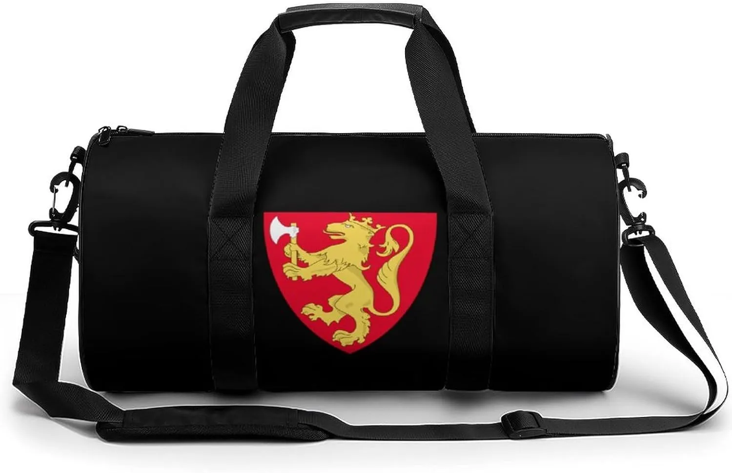 Royal Arms of Norway Gym Bag Sports Duffle Bags for Men Women Travel Swimming Fitness with Shoe And Wet Compartment