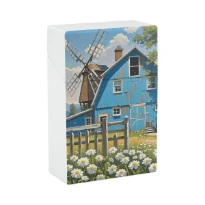 Rural Blue Valley Warehouse Cigarette Case Premium Waterproof Cigarette Box Hard Cigar Protective Cover Box Portable Cigarette Holder Compact and Lightweight Design for Travel Outdoor