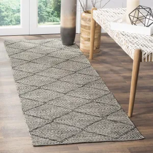 SAFAVIEH Montauk Collection Runner Rug - 2'3" x 13', Black, Handmade Cotton, Ideal for High Traffic Areas in Living Room, Bedroom (MTK821D)