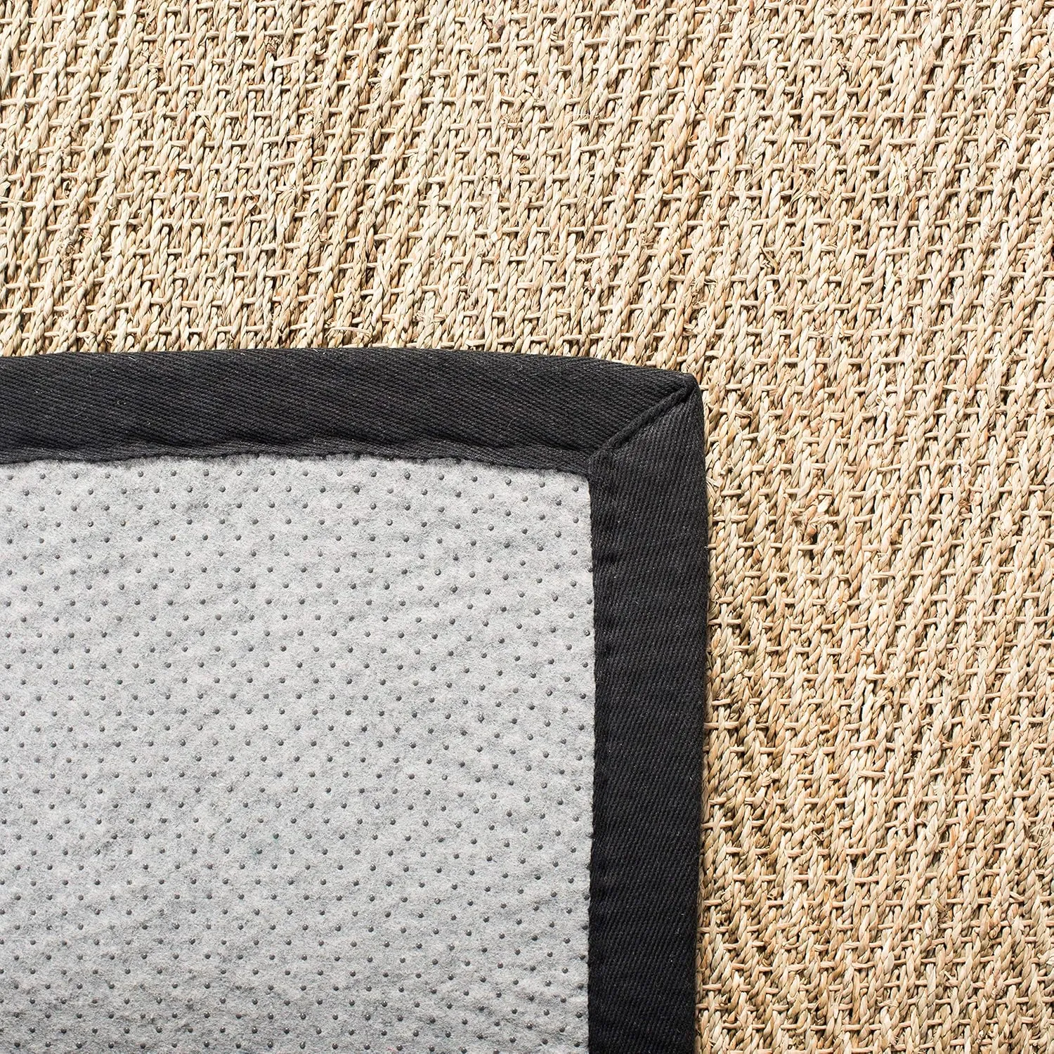 SAFAVIEH Natural Fiber Collection Runner Rug - 2'6" x 6', Natural & Black, Border Herringbone Seagrass Design, Easy Care, Ideal for High Traffic Areas in Living Room, Bedroom (NF115C)