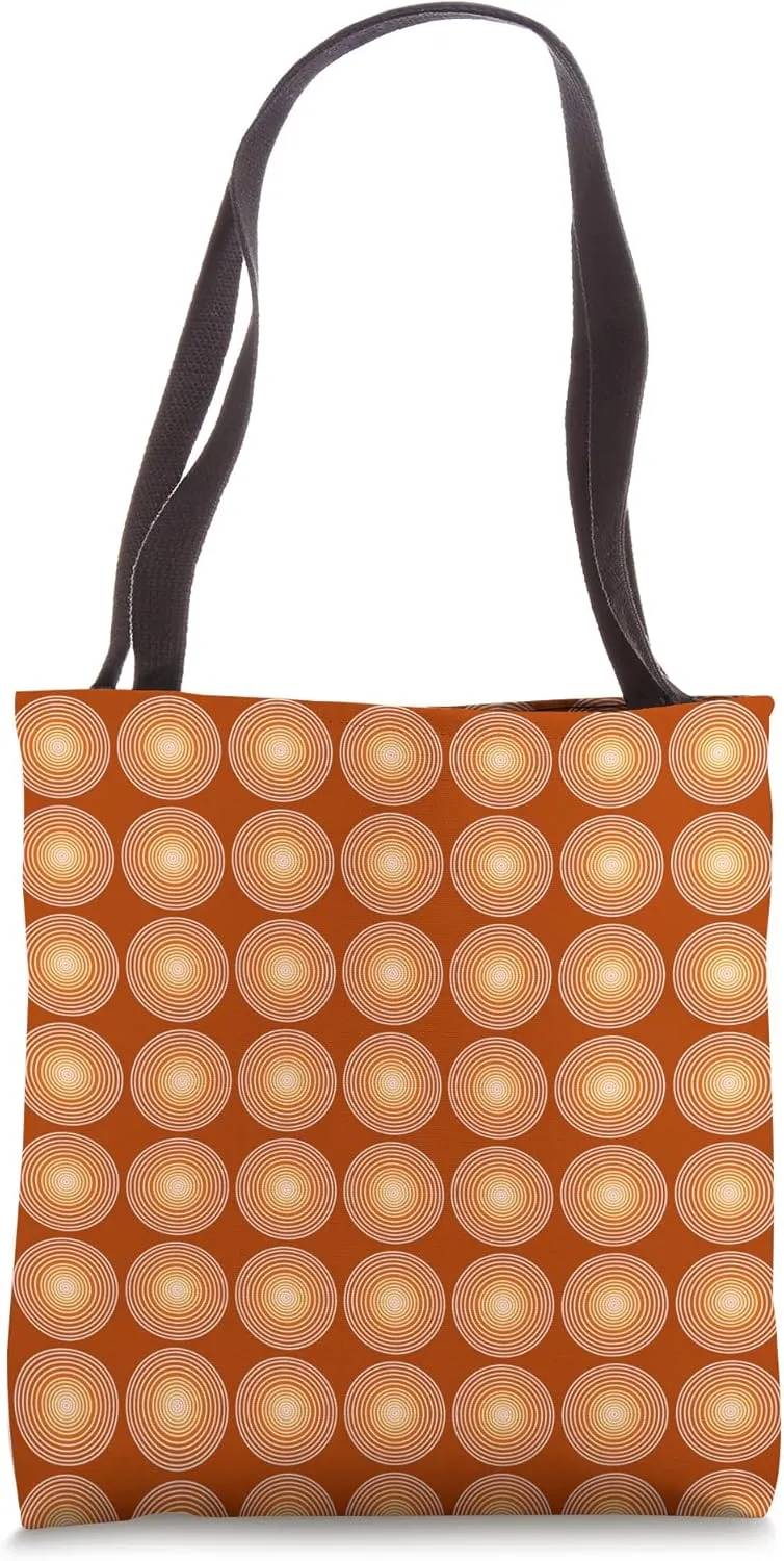 Saffron Color Polka Dot Circles Pattern Design Tote Bag