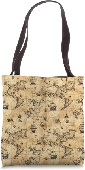Sailor Treasure Map Pattern Tote Bag