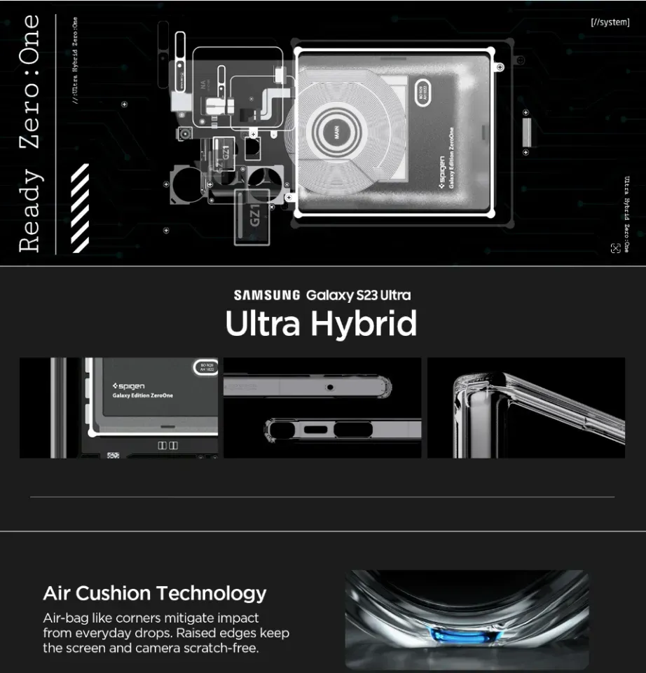 Samsung Galaxy S22 Ultra Zero One Case Hybrid Case with Magsafe - Black