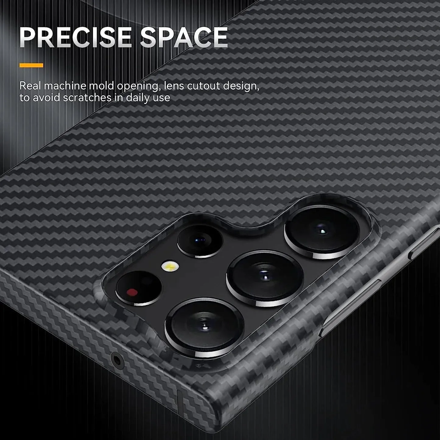 Samsung Galaxy S23 Ultra Samsung Galaxy S24 Ultra Sturdy Dual Color Carban Aramid Fiber Super Light at 0.6mm Thin Case