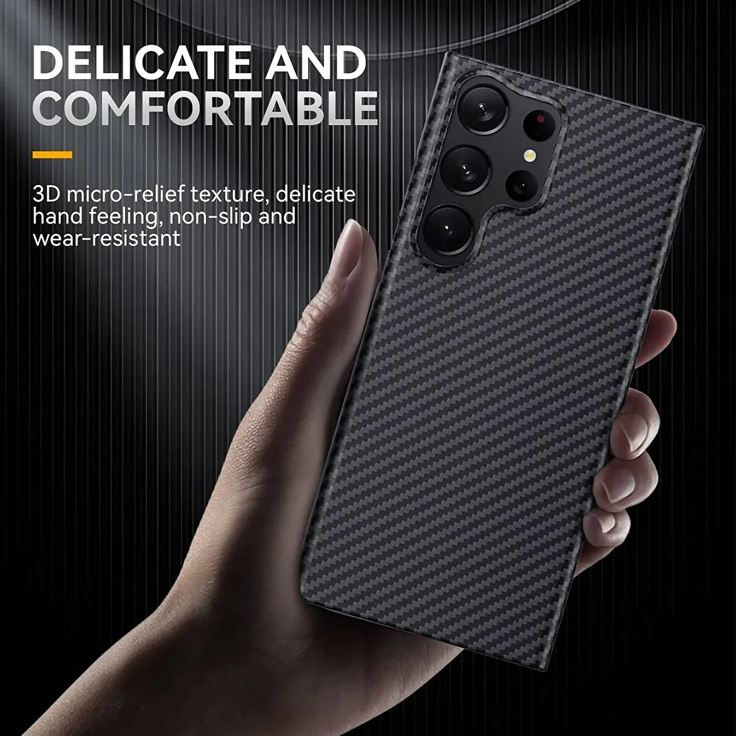 Samsung Galaxy S23 Ultra Samsung Galaxy S24 Ultra Sturdy Dual Color Carban Aramid Fiber Super Light at 0.6mm Thin Case