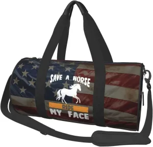 Save A Horse Ride My Face Duffel Bag Gym Bag Travel Sports Tote Large Foldable Beach Swim Yoga0