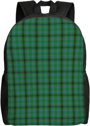 Scottish Clan Duncan Tartan Plaid Minimalist Laptop Backpack – Waterproof Business Travel Bag, Breathable Design, Modern Work & Leisure