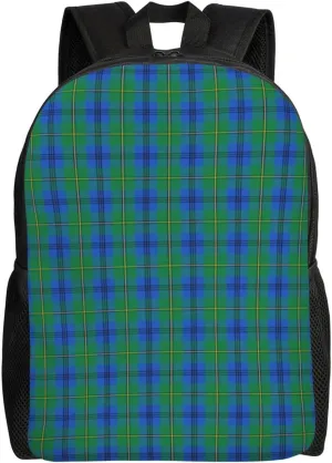 Scottish Clan Johnstone Johnston Tartan Plaid Minimalist Laptop Backpack – Waterproof Business Travel Bag, Breathable Design, Modern Work & Leisure