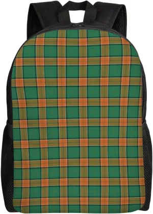 Scottish Clan Pollock Tartan Plaid Minimalist Laptop Backpack – Waterproof Business Travel Bag, Breathable Design, Modern Work & Leisure