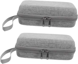 SECFOU 2Pcs Suitcase Makeup Bag Portable Large Capacity Cosmetic Brush Storage Pouch for Travel Stylish Organizer Present for Women Versatile and Functional Design