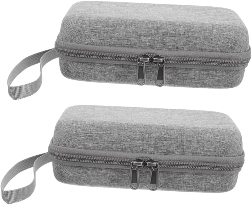 SECFOU 2Pcs Suitcase Makeup Bag Portable Large Capacity Cosmetic Brush Storage Pouch for Travel Stylish Organizer Present for Women Versatile and Functional Design