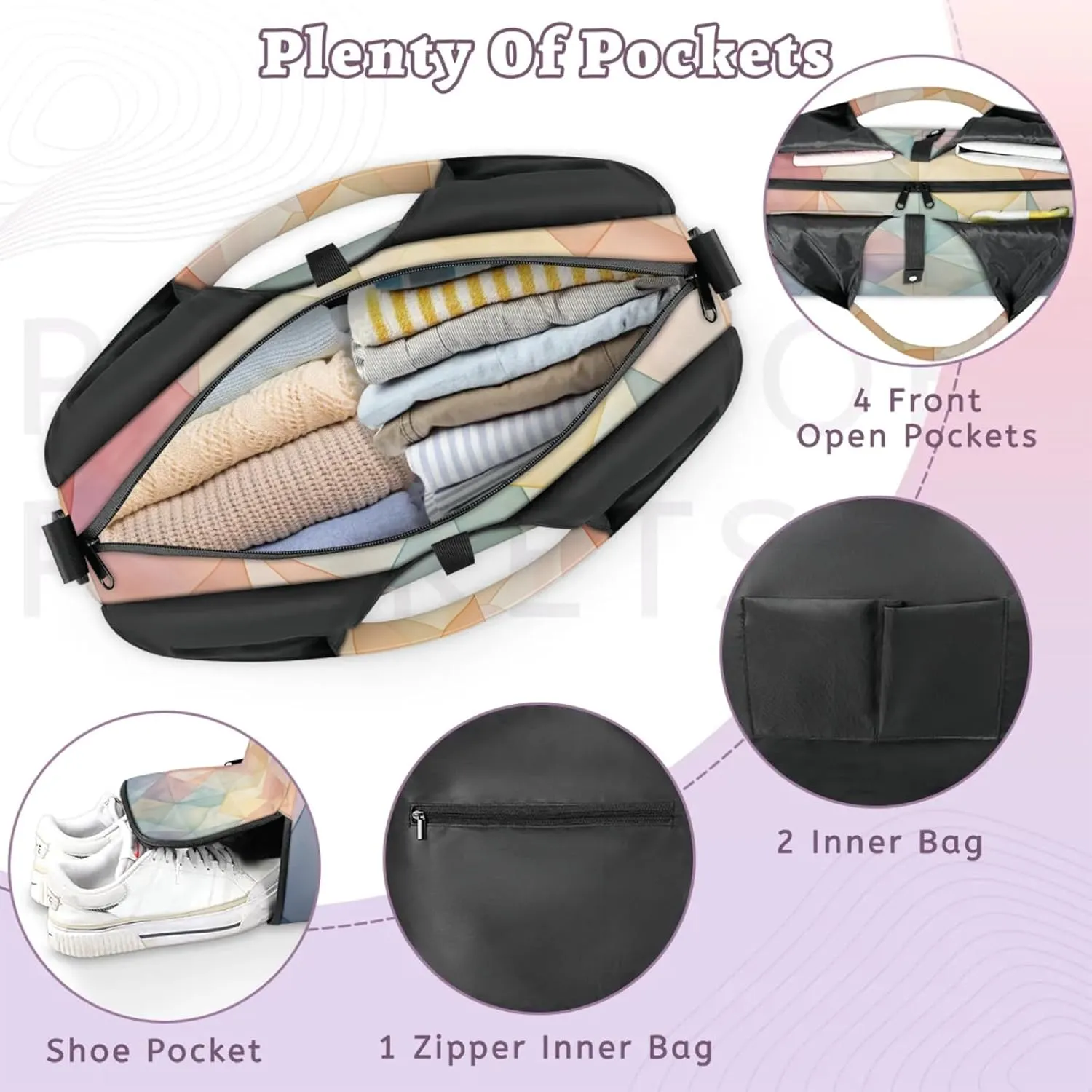 Shapes Papers Wall Gym Bag Yoga Mat Tote for Women with Shoes Compartment Lightweight Duffle Travel Carrier Wet Dry Storage Pockets Adjustable Pilates Mats Shoulder Bags for Sport Swim