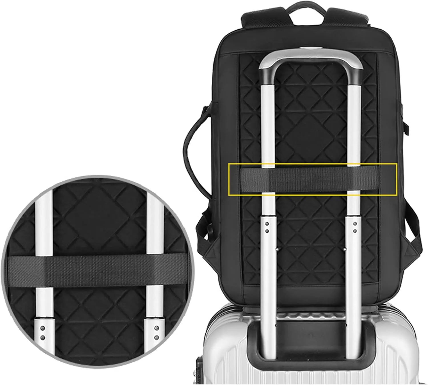 Shoulder backpack business computer duffel bag Black 46 * 30 * 16cm