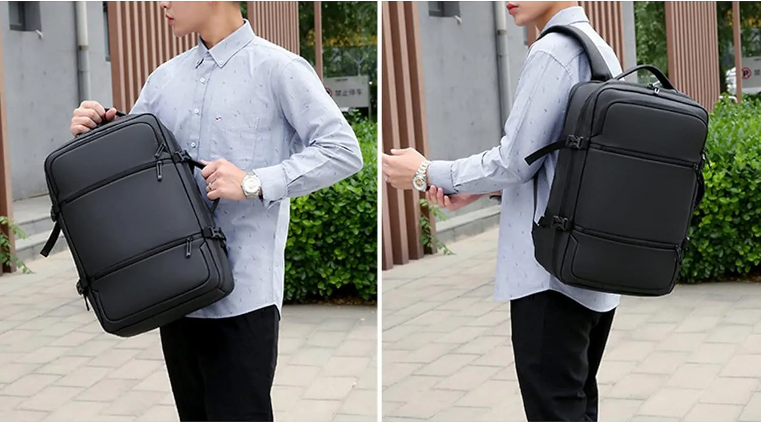 Shoulder backpack business computer duffel bag Black 46 * 30 * 16cm