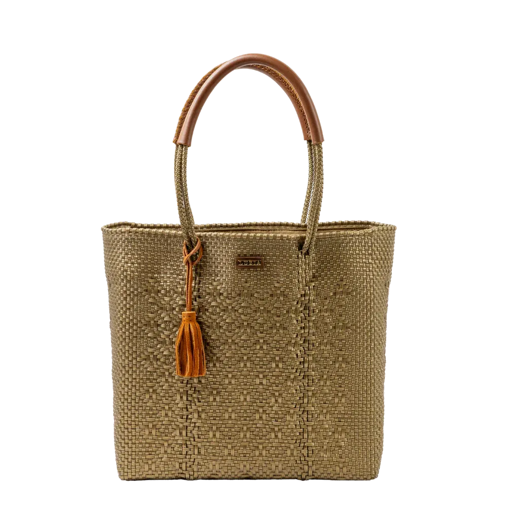 Shoulder Tote Multi-Diamond Gold