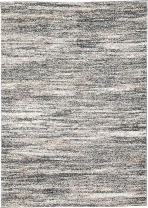 Signature Design by Ashley Gizela Contemporary 8 x 10 High Pile Striped Design Rug, Ivory, Gray & Beige
