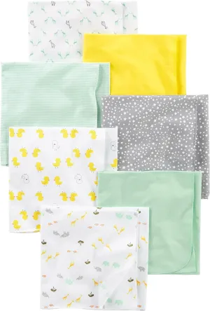 Simple Joys by Carter's Unisex Babies' Flannel Receiving Blankets, Pack of 7