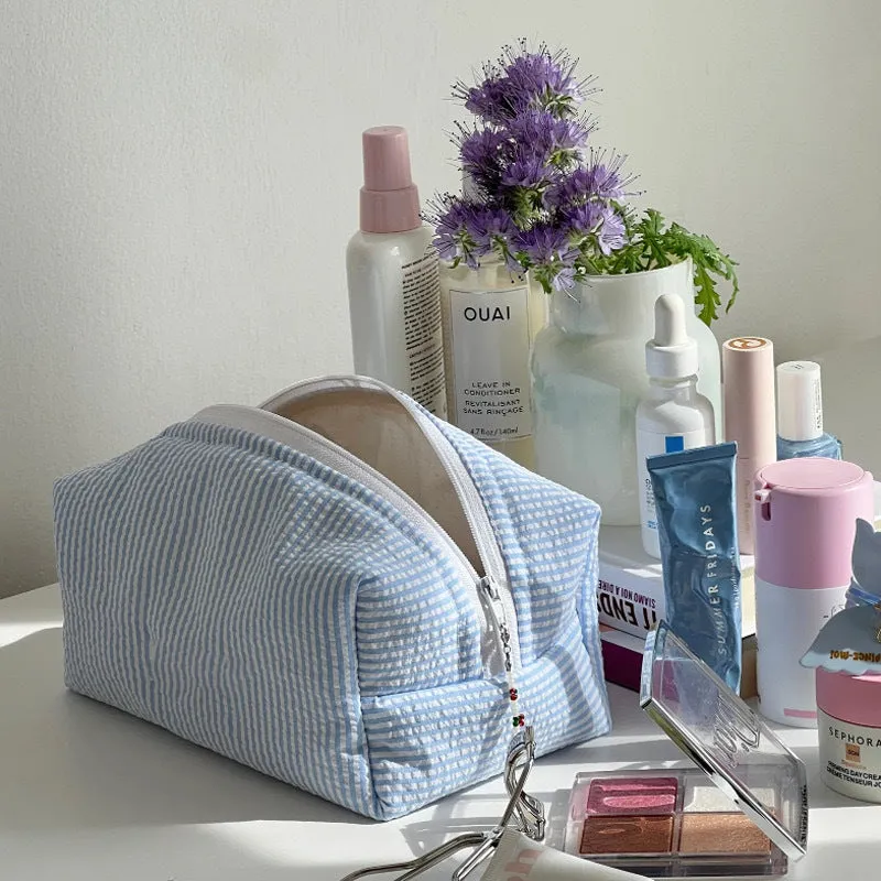 Simple Sreiped Color Block Make Up Bag DPB0105